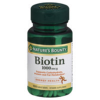 Nature's Bounty Biotin, 1000 mcg, Coated Tablets - 100 Each 