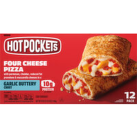 Hot Pockets Sandwiches, Four Cheese Pizza, Garlic Buttery Crust, 12 Pack