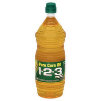 1 2 3 Corn Oil, Pure - 33.8 Ounce 