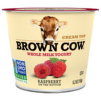 Brown Cow Yogurt, Whole Milk, Raspberry - 5.3 Ounce