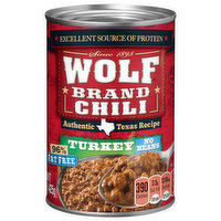 Wolf Brand Chili, No Beans, Turkey - 15 Ounce 