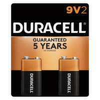 Duracell Batteries, Alkaline, 9V, 2 Pack - 2 Each 