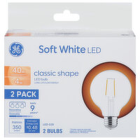 GE Light Bulbs, LED, Classic Shape, Soft White, 4 Watts