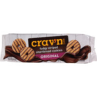 Crav'n Flavor Shortbread Cookies, Original, Fudgy Striped - 11.5 Ounce 