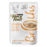 Fancy Feast Limited Ingredient, Grain Free Wet Cat Food Complement, Broths Creamy With Chicken - 1.4 Ounce 