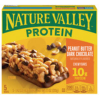 Nature Valley Chewy Bars, Peanut Butter Dark Chocolate, Protein - 5 Each 