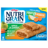 Nutri Grain Breakfast Bars, Soft Baked, Apple & Carrot - 8 Each 