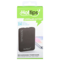 Hottips! Power Bank, Rechargeable, 5,000mAh - 1 Each 