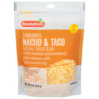 Brookshire's Shredded Cheese Blend, Nacho & Taco - 8 Ounce 