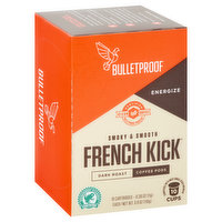 Bulletproof Coffee, Smoky & Smooth, Dark Roast, French Kick, Pods - 10 Each 