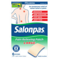 Salonpas Pain Relieving Patch, Large - 6 Each 