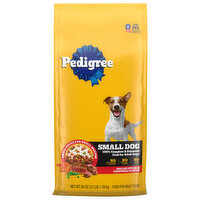Pedigree Food for Dogs, Complete Nutrition, Grilled Steak & Vegetable Flavor, Small Dog, Adult - 56 Ounce 