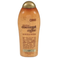 Ogx Scrub & Wash, Smoothing, + Coconut Coffee - 19.5 Fluid ounce 