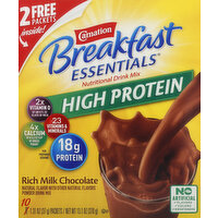 Carnation Nutritional Drink Mix, High Protein, Rich Milk Chocolate - 10 Each 