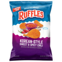 Ruffles Potato Chips, Sweet & Spicy Chili, Korean-Style - 8 Ounce 