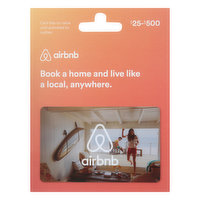 Airbnb Gift Card, $25-$500 - 1 Each 