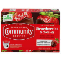 Community Coffee, Strawberries & Chocolate, Single-Serve Cups - 10 Each 