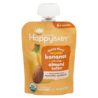 HappyBaby Bananas & Almond Butter, 6+ Months - 3 Ounce 