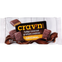 Crav'n Flavor Graham Cookies, Original, Fudgy Covered - 12.5 Ounce 