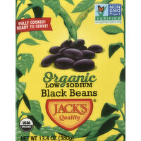 Jacks Quality Black Beans, Low Sodium, Organic - 13.4 Ounce 