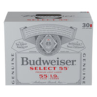 Budweiser Lager, Premium Light - 30 Each 
