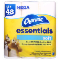 Charmin Bathroom Tissue, Mega, Soft, Unscented, 2-Ply - 12 Each 