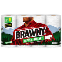 Brawny Paper Towels, Double Rolls, 2 Ply - 4 Each 