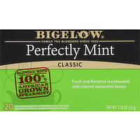 Bigelow Tea, Perfectly Mint, Classic, Tea Bags - 20 Each 