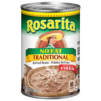 Rosarita Refried Beans, No Fat, Traditional - 16 Ounce 