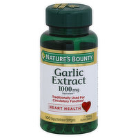 Nature's Bounty Garlic Extract, 1000 mg, Rapid Release Softgels - 100 Each 