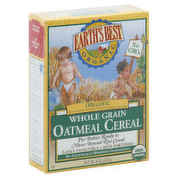 Earth's Best Cereal, Oatmeal, Whole Grain - 8 Ounce