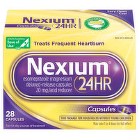 Nexium Acid Reducer, 24HR, 20 mg, Capsules - 28 Each 