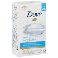 Dove Soap, Gentle Exfoliating - 6 Each 