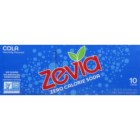 Zevia Cola, Zero Calorie Soda - 10 Each 