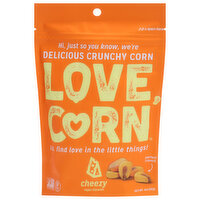 Love Corn Crunchy Corn, Cheezy Vegan Flavored - 4 Ounce 