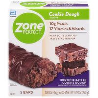 Zone Perfect Bars, Cookie Dough, Brownie Batter - 5 Each 