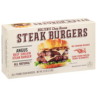 Holten's Chop House Steak Burgers, Angus, Beef Sirloin - 6 Each 