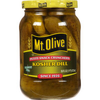 Mt Olive Pickles, Kosher Dill, Petite Snack Crunchers - 16 Fluid ounce 