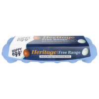 Happy Egg Co. Eggs, Heritage, Blue & Brown, Large - 12 Each 