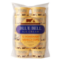 Blue Bell Homemade Vanilla Ice Cream Cups - 12 Each 