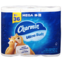 Charmin Bathroom Tissue, Unscented, Mega Rolls, 2-Ply