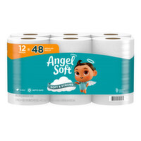 Angel Soft Bathroom Tissue, Unscented, Mega Rolls, 2-Ply - 12 Each 