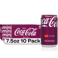 Coca-Cola Cherry Coke Mini Cans, Cherry Flavored  Soda Soda Soft Drink, Fridge Pack - 10 Each 