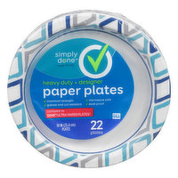 Simply Done Paper Plates, Heavy Duty, Designer - 22 Each 