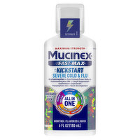 Mucinex Severe Cold & Flu, Maximum Strength, Kickstart, Liquid, Menthol Flavor - 6 Fluid ounce 