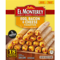 El Monterey Taquitos, Egg, Bacon & Cheese - 18 Each 