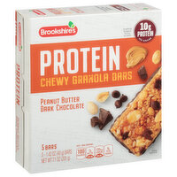 Brookshire's Granola Bars, Chewy, Peanut Butter Dark Chocolate, Protein - 5 Each 