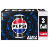 Pepsi Cola, Zero Sugar, 15 Pack