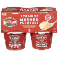 Idahoan Four Cheese Mashed Potatoes Cup 4-pack - 4 Each 