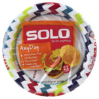 Solo Paper Plates, Any Day, 10 Inch - 22 Each